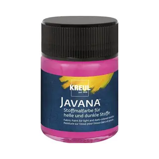 Kreul 91969 - Javana Stoffmalfarbe Für Helle Und Dunkle Stoffe, 50 Ml Glas Magenta, Brillante Farbe Auf Wasserbasis, Pastoser Charakter, Zum Stempeln
