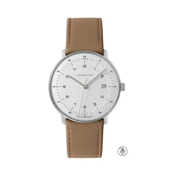 Junghans Max Bill Herren-Armbanduhr Beige Mit Saphirglas 41/4562.02 thumbnail