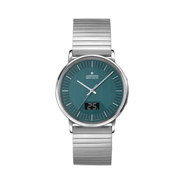 Junghans Herrenuhr Funk Milano Mega Solar Stahl/Blau 56/4621.44 thumbnail