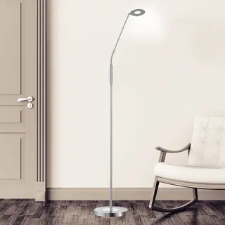 Fischer & Honsel Led Vloerlamp Dent, Cct, 1-lamp, Nikkel