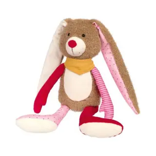 Sigikid 42850 Stofftier Hase Patchwork Sweety Kuscheltier Zum Spielen & Schmusen Aus Weichem Materialmix Für Babys Und Kinder, Jungen Und Mädchen