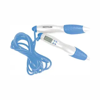 Kettler Digitaal Springtouw Met Lcd Display – 274 Cm – Calorieën, Tijd & Sprongen – Poederblauw/Parelmoerwit
