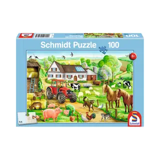 Schmidt Spiele 56003 puzzel Legpuzzel 100 stuk(s) Boerderij