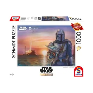 Schmidt Spiele 57377 Thomas Kinkade, Lucas Film, The Mandalorian, A New Direction, Puzzel Van 1000 Stukjes
