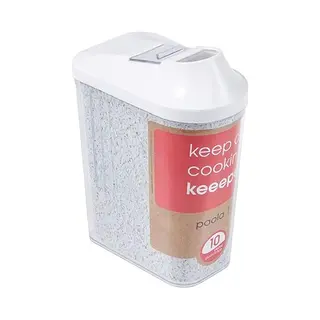 Keeeper Transparante Container Voor Losse Producten / Strooibus - 1L Wit/transparant