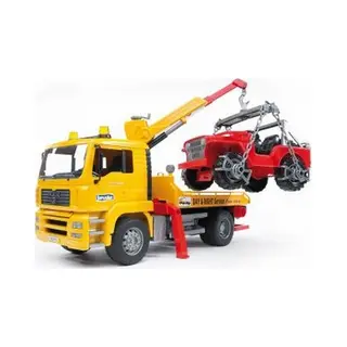 Bruder Man Tga Breakdown truck with cross country vehicle
