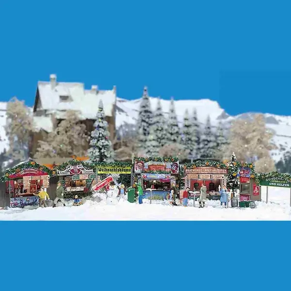 Busch-Jaeger Weihnachtsmarkt H0 - Kerstmis Modelbouw - Bu1059 thumbnail