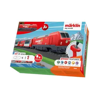 Märklin Spielzeugeisenbahn-Set Märklin My World - Startpackung Glacier Express - 29348, Spur H0, (Set, 33-tlg)