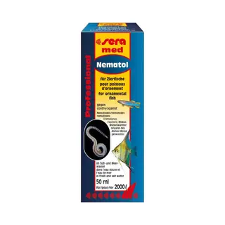 Sera Med Professional Nematol 50 Ml - Arzneimittel Für Fische Gegen Fräskopfwürmer, Haarwürmer Und Andere Nematoden, Medizin Fürs Aquarium