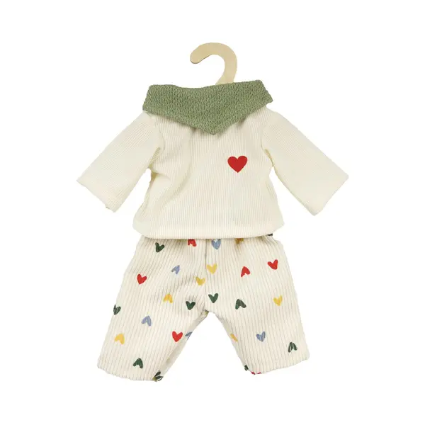Heless 2516 Poppenkleding "Heart Confetti", 3-delig Met Touwbroek, T-shirt En Halsdoek, Voor Poppen En Knuffeldieren Van 35 Tot 45 Cm thumbnail