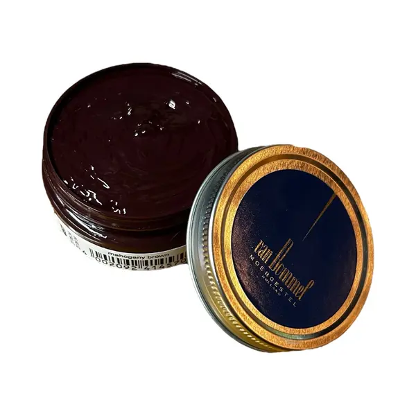 Van Bommel Shoecream 60ml Potje Luxe Kwaliteit Schoen Poets Kleur 457 Mahonie thumbnail