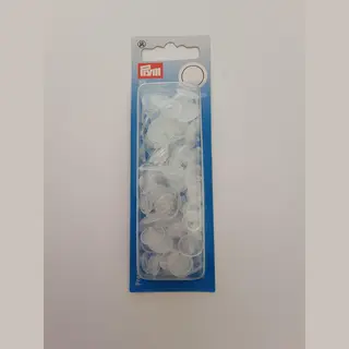 Prym 393198 Nf-Druckknopf Color Snaps Rund 12, 4 Mm Transparent Matt