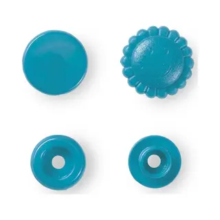 Prym Turquoise Flower Shape Non-Sew ColorSnaps 12.4mm Snap Fasteners (21pc), 12 X 7 X 2 Cm