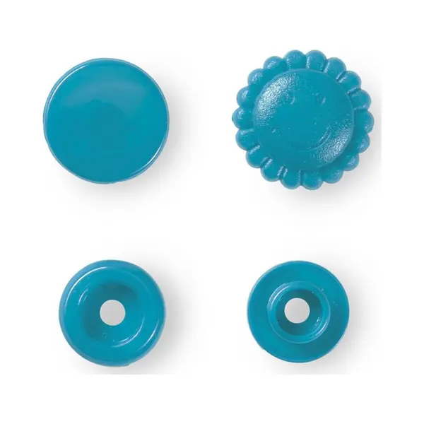 Prym Turquoise Flower Shape Non-Sew ColorSnaps 12.4mm Snap Fasteners (21pc), 12 X 7 X 2 Cm thumbnail