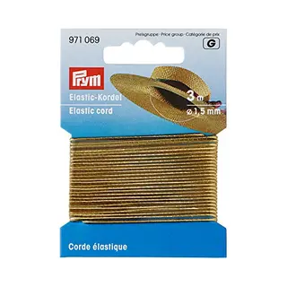 Prym - Gold (1.5mm, 3m) Elastic Cord - 1 Unit