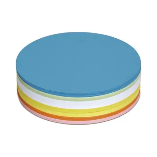 Maul Moderation Cards Circle, 185 Mm, 150 G/m² Paper, Usable On Both Sides, Assorted Colours, 250 Pieces