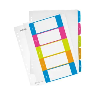 Leitz Indices Printable Pp A4+ 1-5 Wow