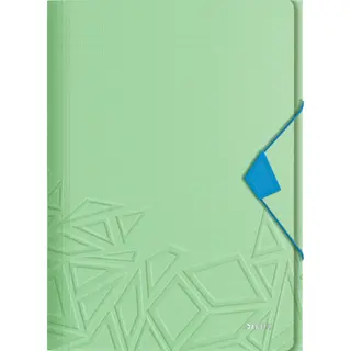 Leitz Urban Chic Pp 3-Klepsmap Voor 150 Vel - Map Voor A4 Documenten - Ideaal Voor School Of Studie - Groen