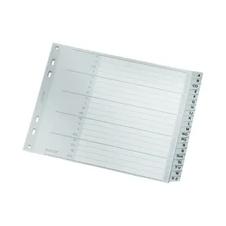 Leitz 12620000 indextab Alfabetische tabbladindex Karton Grijs