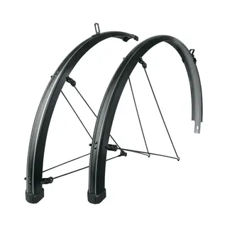Sks Spatbordenset - Krijtstreepdesign - Mat Zwart - 55mm Breed - Voor 27, 5" Tot 29" Wielen