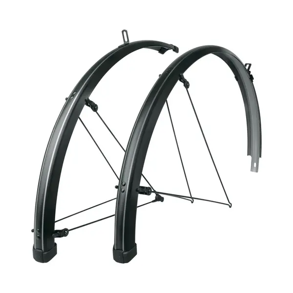 Sks Spatbordenset - Krijtstreepdesign - Mat Zwart - 55mm Breed - Voor 27, 5" Tot 29" Wielen thumbnail