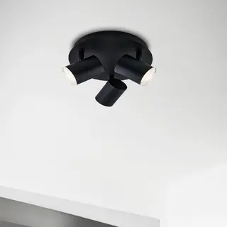 Led Badleuchte Spotleuchte 3xgu10 Ip44 5 W Schwarz Metall-kunststoff Briloner