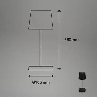 Briloner Leuchten Led Tischleuchte Piha, Led Fest Integriert