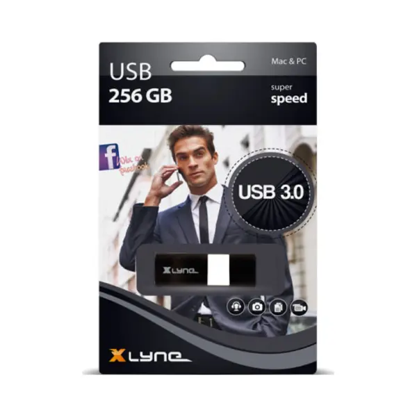 xlyne 7925600 Usb flash drive 256 Gb Usb Type-A 3.2 Gen 1 (3.1 Gen 1) Zwart, Wit thumbnail