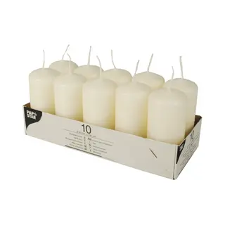Papstar 17912 kaars Rond Crème 10 stuk(s)
