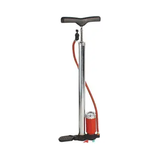 BrÜDer Mannesmann Standluftpumpe, Mit Manometer, Schwarz/rot