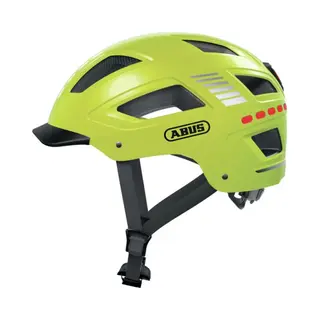 Abus Fahrradhelm Mit Licht - Hyban 2.0 Led - Vorder- Und Rücklicht & Robuste Hartschale - Für Damen Und Herren - Gelb Glänzend, Größe L