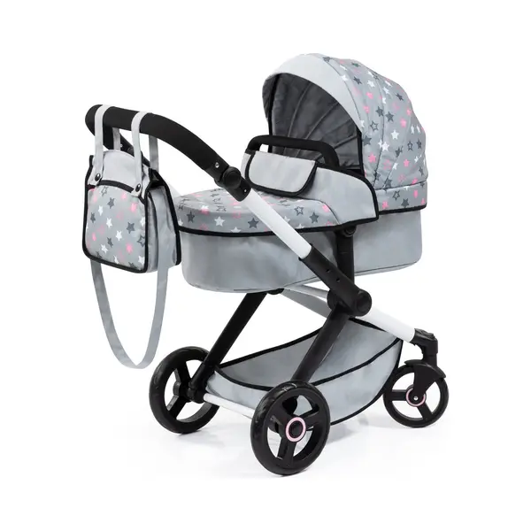 Bayer Design Bayer Baby Dolls Pram Xeo - Convertible Doll Pushchair, Carrycot & Changing Bag - Stroller With Adjustable Handle Height For Girls, Tall Dolls Pram thumbnail
