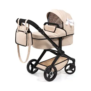Bayer Design Xeo - Combi Poppenwagen - Verstelbare Duwstang - Beige