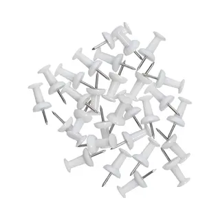 Zeller Punaises - Set 25x - Wit - Voor Prikbord