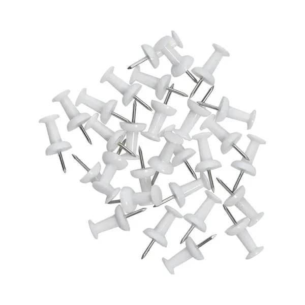 Zeller Punaises - Set 25x - Wit - Voor Prikbord thumbnail
