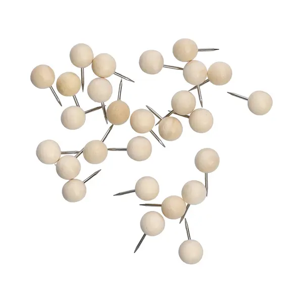 Zeller Present Pinnnadel Push-Pins-Set, 25-tlg., Holz, Ca. Ø 1 X 2 Cm thumbnail