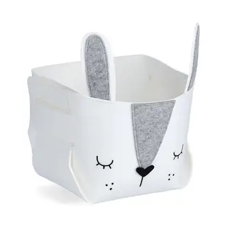 Zeller Present, Opbergdoos, Opbergmand Bunny Vilt Ws (21 X 21 X 17 Cm)
