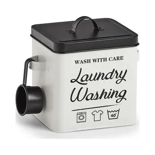 Zeller Dose Für Waschpulver Laundry, Mit Messbecher Und Deckel