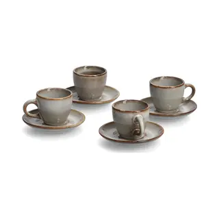 Zeller Present 26509 Tasse Graubraun Espresso 4 Stück(e)
