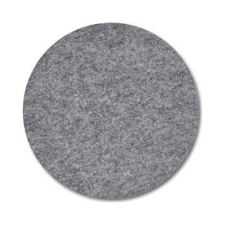 Zeller Ronde Eettafel Placemats - Grijs - Dia 38cm - Vilt/polyester - Hittebestendig