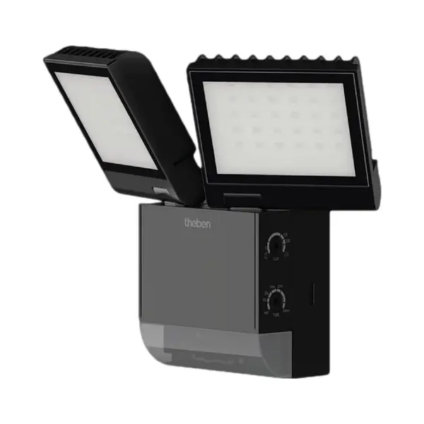 Theben 1020803 Theleda S17-100 Bk Led-strahler I Integrierter Bewegungsmelder I Schwarz I 17 W I Wandmontage I Lichtfarbe 4000 K I Erfassungswinkel 180° I thumbnail