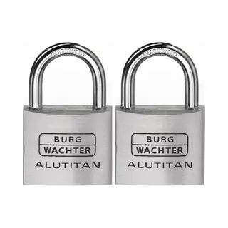 Burg Wächter 36161 Padlock Set Keyed-Alike Aluminium Rust-Free 2 Packs