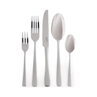 like. by Villeroy & Boch Vivo By Villeroy & Boch - Voice Basic Table Cutlery, 30 Pcs, For Up To 6 People, Stainless Steel, Rustproof, Dishwasher-safe, Silver