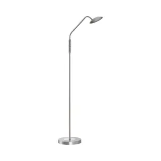 Fischer & Honsel Led Vloerlamp Tallri, Nikkelkleurig, Hoogte 135 Cm, Cct