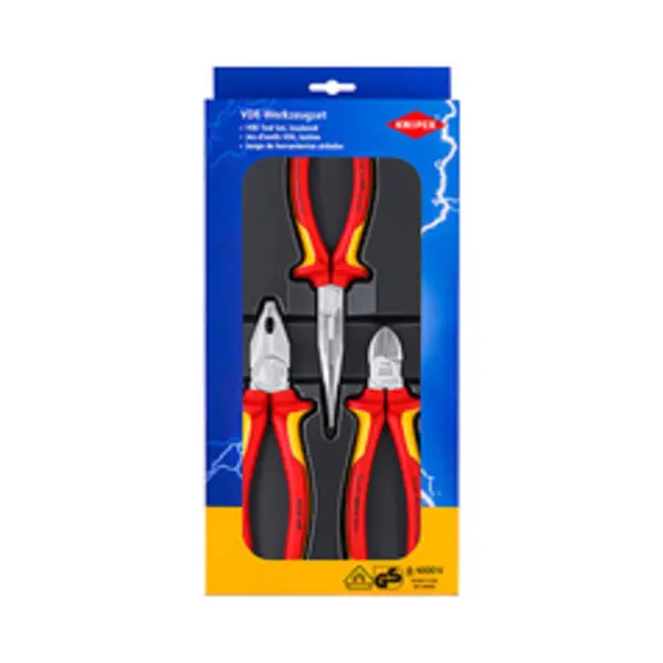 Knipex 00 20 12 mechanische gereedschapsset 3 stuks gereedschap thumbnail