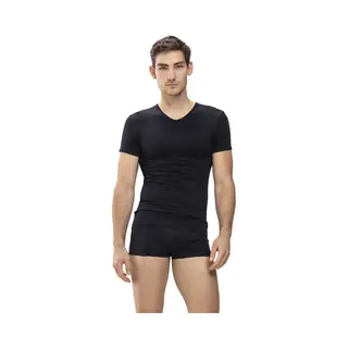 Mey Tagwäsche Serie Software Herren Shirts 1/2 Arm Schwarz L(6)