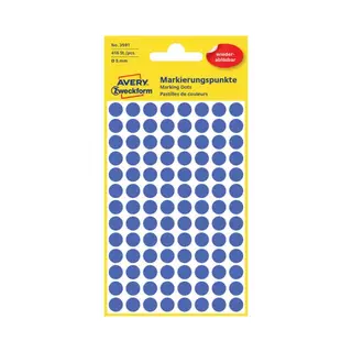 Avery 3591 etiket Cirkel Blauw 416 stuk(s)