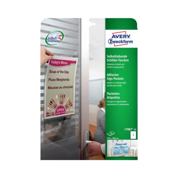 Avery L7083-10 self-adhesive label Rectangle Permanent Transparent 10 pc(s) thumbnail
