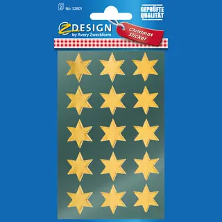 Avery 52801 dekorativer Aufkleberpapier Gold Permanent 30 Stk.