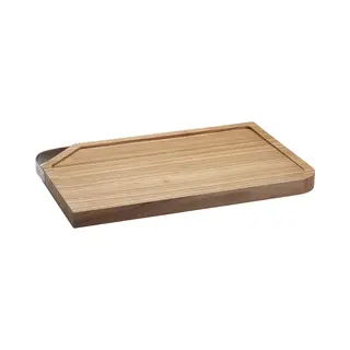 RÖSle Schneidebrett Mit Edelstahlgriff, 48x32cm, Hochwertiges Schneidebrett Holz Aus Robustem Ulmenholz, Holzschneidebrett Für Universellen Einsatz,